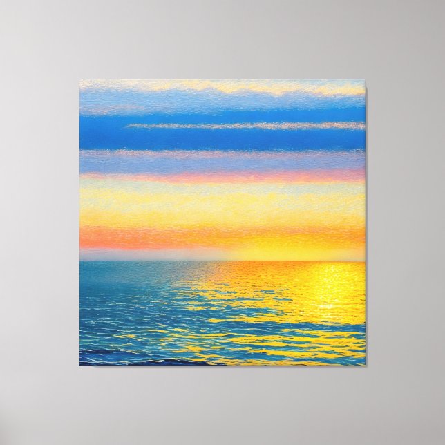 Orange Sea Sunset Canvas Print (Front)