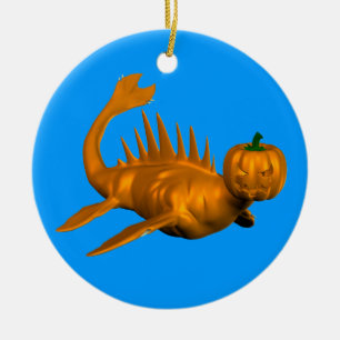 Orange Seadragon Ceramic Ornament