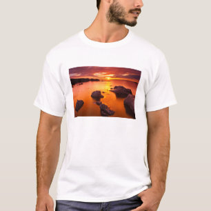 Orange seascape, sunset, California T-Shirt