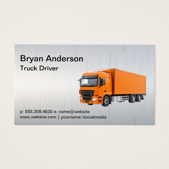 Orange Semi Truck | Transport Driver (Front)