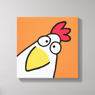 Orange SERIOUS CHICKEN by Sandra Boynton Canvas Print
