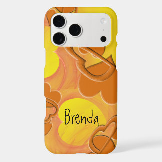 Orange Shades Fractal Digital Heart Art Custom iPhone 17 Pro Max Case