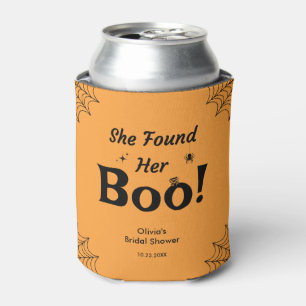 Orange She Found Her Boo Halloween Bridal Shower  Can Cooler