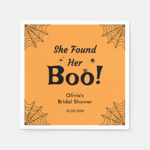Orange She Found Her Boo Halloween Bridal Shower Napkins