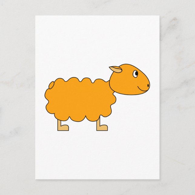 Orange Sheep Postcard (Front)