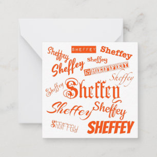 Orange Sheffey Fonts - 9569 Note Card
