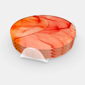 Orange Sherbert Coaster Set