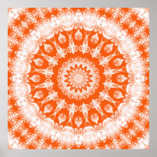 Orange Sherbet Kaleidoscope Poster