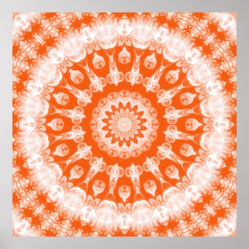 Orange Sherbet Kaleidoscope Poster