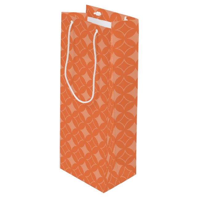 Orange shippo wine gift bag (Front Angled)