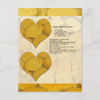 Orange Shortbread Recipe Postcard