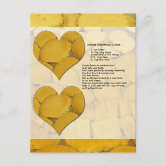 Orange Shortbread Recipe Postcard