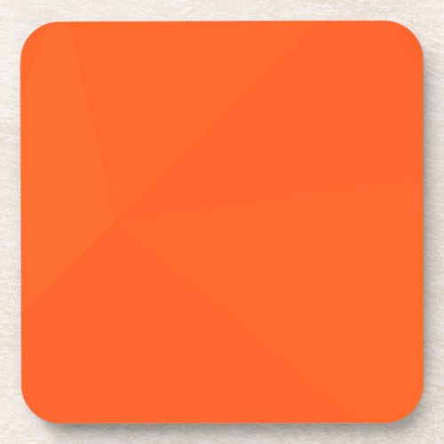 Orange simple modern cool trendy geometric art beverage coaster
