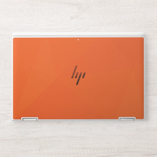 Orange simple modern cool trendy geometric art HP laptop skin
