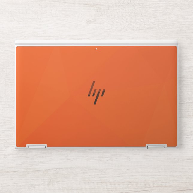 Orange, simple, modern, cool, trendy geometric art HP laptop skin (Front)