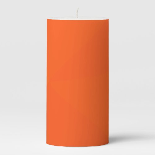 Orange simple modern cool trendy geometric art pillar candle