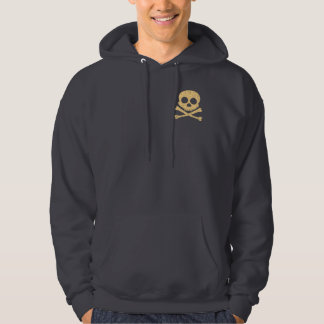 Orange Skull Distressed 2-Sided Dark Hoodies