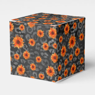 Orange Skulls and Sunflower Series Design 4 Favor Boxes