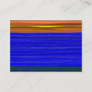 Orange sky blue sea business card