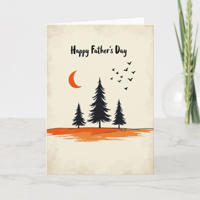 Orange Sky Fathers Day Card (Front)