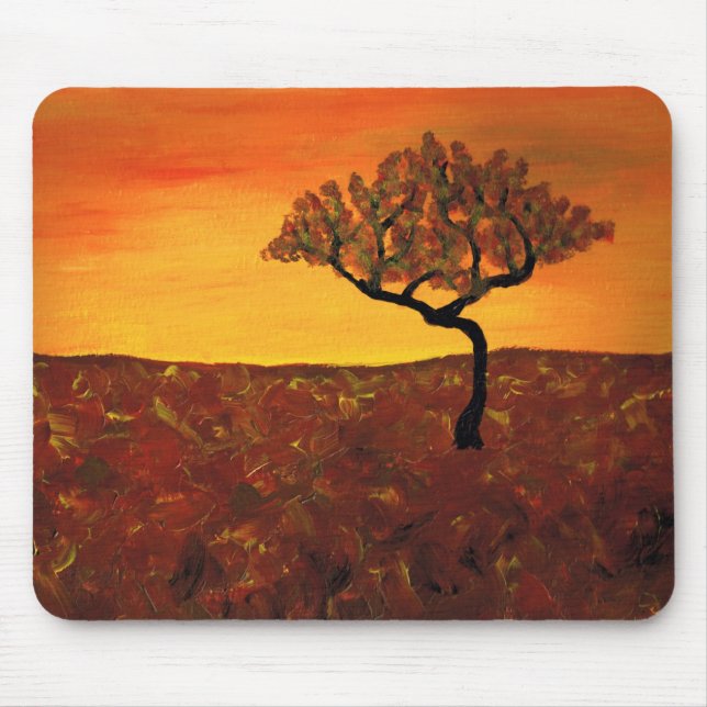 Orange Sky Mouse Pad (Front)