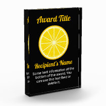 Orange Slice Acrylic Award