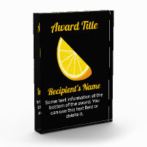 Orange Slice Acrylic Award