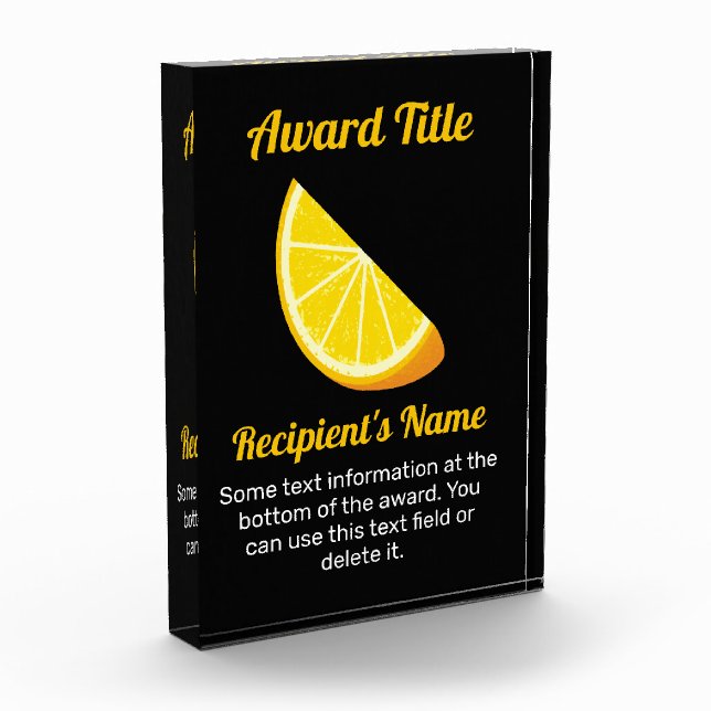 Orange Slice Acrylic Award (Left)