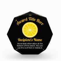 Orange Slice Acrylic Award