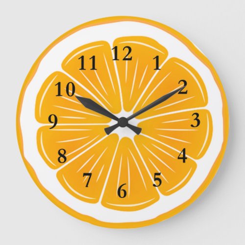 Orange Slice Acrylic Wall Clock