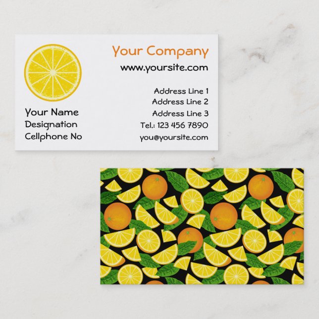 Orange Slice Business Card (Front/Back)