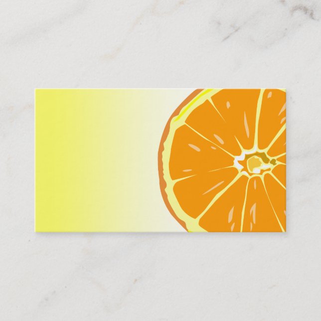 Orange slice business card template (Front)