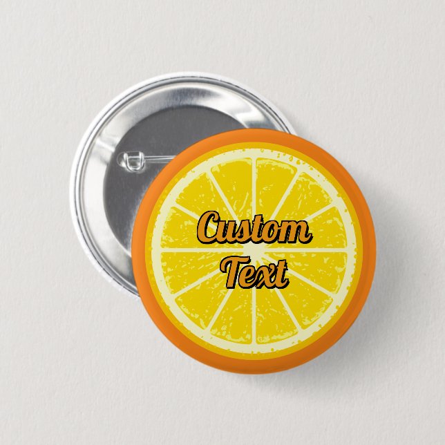 Orange Slice Button (Front & Back)