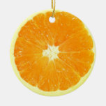 Orange Slice Ceramic Ornament at Zazzle