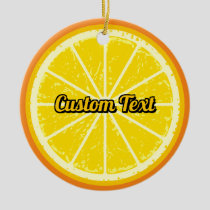 Orange Slice Ceramic Ornament
