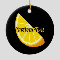 Orange Slice Ceramic Ornament