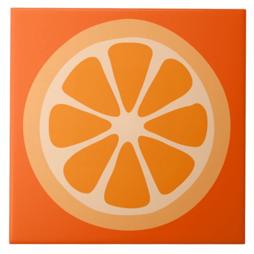 Orange Slice Ceramic Tile