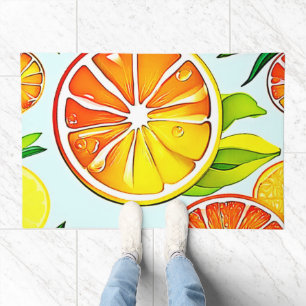 Orange Slice: Citrus Art Doormat
