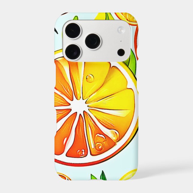 Orange Slice: Citrus Art Iphone Case (Back)