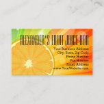 Orange Slice Citrus Fruit Health Juice Smoothie Business Card