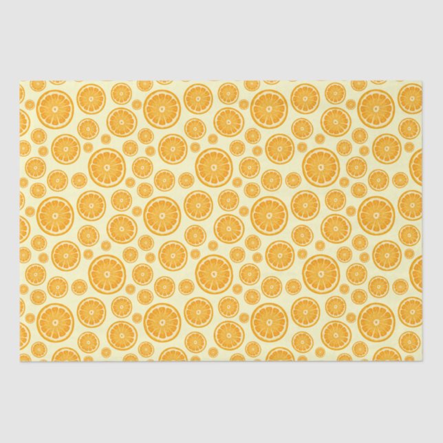 Orange Slice Citrus Fruit  Tissue Paper (Front)