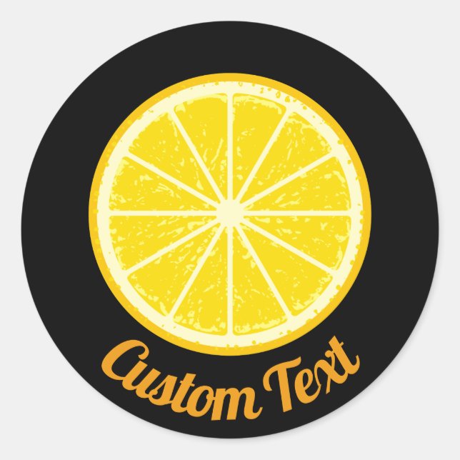 Orange Slice Classic Round Sticker (Front)