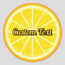 Orange Slice Classic Round Sticker