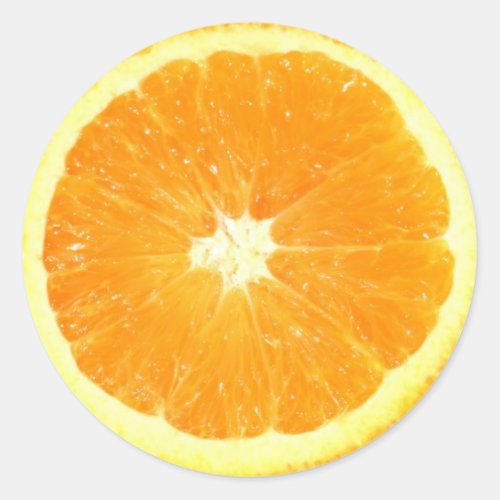 Orange Slice Classic Round Sticker