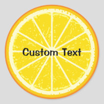 Orange Slice Classic Round Sticker