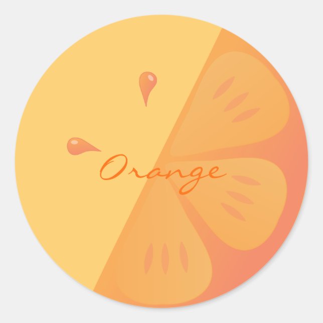 Orange Slice Classic Round Sticker (Front)