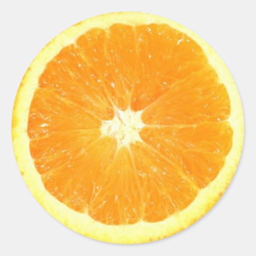 Orange Slice Classic Round Sticker