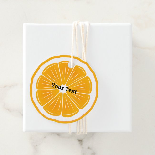 Orange Slice Design Favor Card Favor Tags