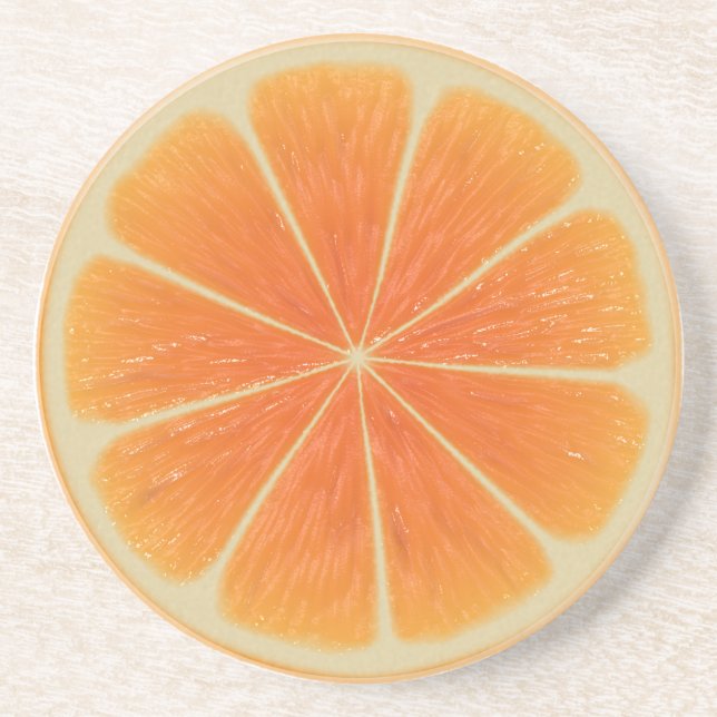 Orange Slice Drink Coaster (Front)