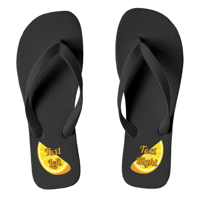 Orange Slice Flip Flops (Footbed)